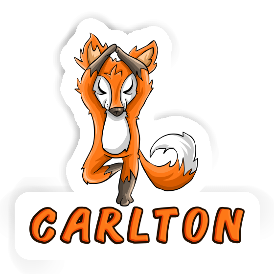 Sticker Yoga Fox Carlton Notebook Image