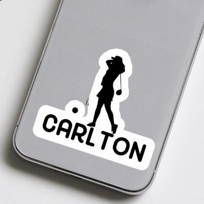 Sticker Carlton Golfer Laptop Image