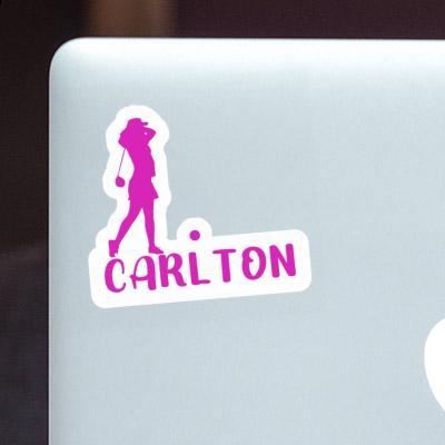 Carlton Aufkleber Golferin Laptop Image