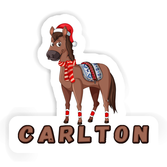 Christmas Horse Sticker Carlton Gift package Image