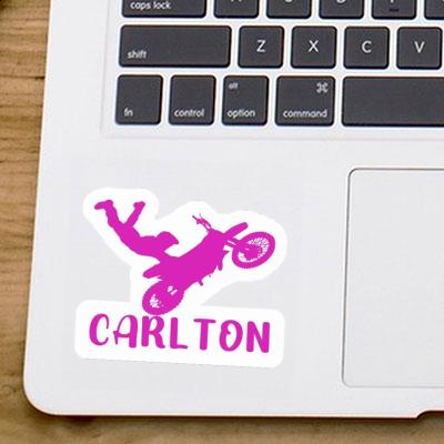 Sticker Carlton Motocross Rider Laptop Image