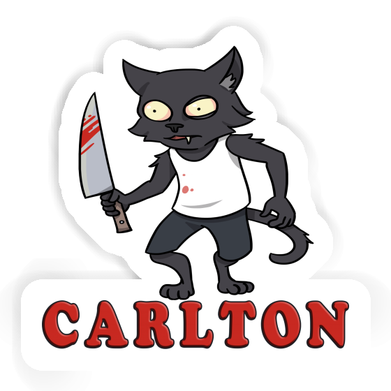 Carlton Sticker Psycho Cat Notebook Image