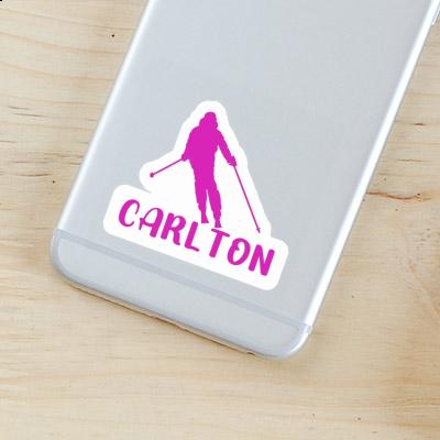 Sticker Skifahrerin Carlton Notebook Image