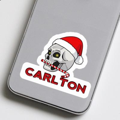 Sticker Christmas Skull Carlton Image