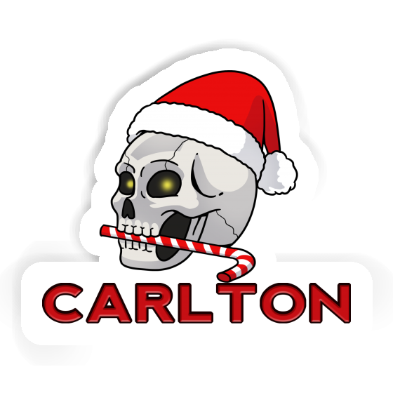 Sticker Christmas Skull Carlton Laptop Image