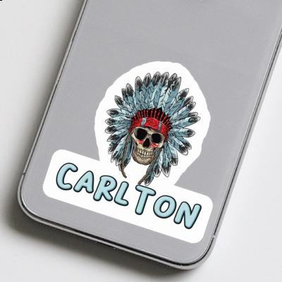 Aufkleber Carlton Indianer Totenkopf Image