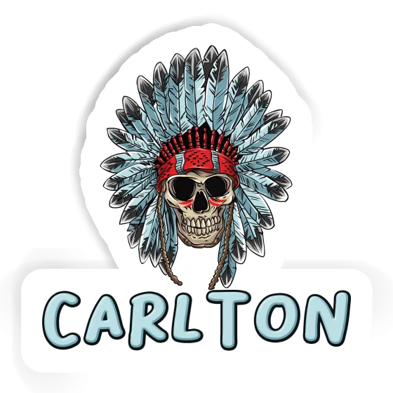 Aufkleber Carlton Indianer Totenkopf Laptop Image