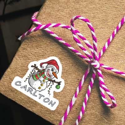 Snowman Sticker Carlton Gift package Image