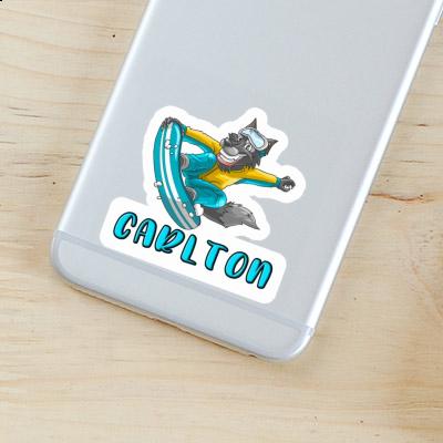 Snowboarder Sticker Carlton Notebook Image