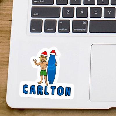 Weihnachtssurfer Aufkleber Carlton Laptop Image