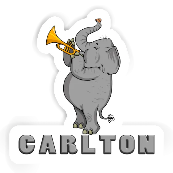 Sticker Carlton Trumpet Elephant Laptop Image