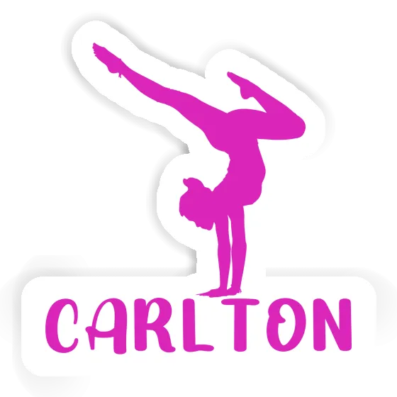 Sticker Yoga Woman Carlton Laptop Image