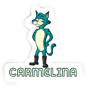 Autocollant Chat Carmelina Image