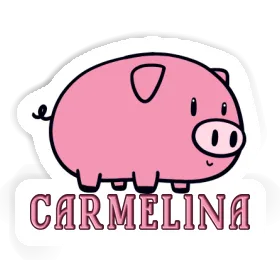 Carmelina Autocollant Cochon Image