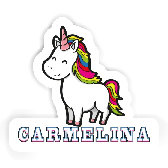 Carmelina Autocollant Licorne Carmelina Autocollant Licorne Image