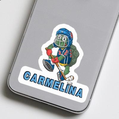 Autocollant Carmelina Joueur de hockey sur glace Autocollant Carmelina Joueur de hockey sur glace Image