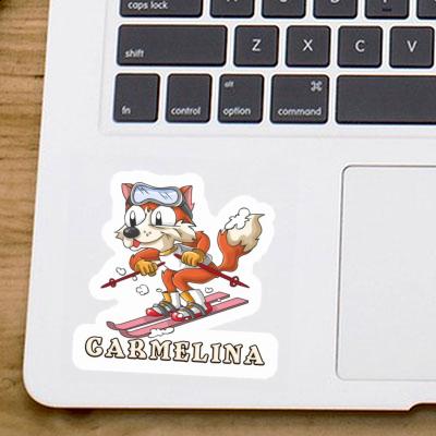 Carmelina Autocollant Skieur Notebook Image