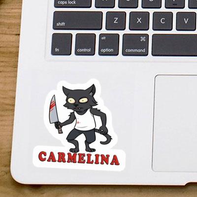 Autocollant Chat psychopathe Carmelina Notebook Autocollant Chat psychopathe Carmelina Notebook Image