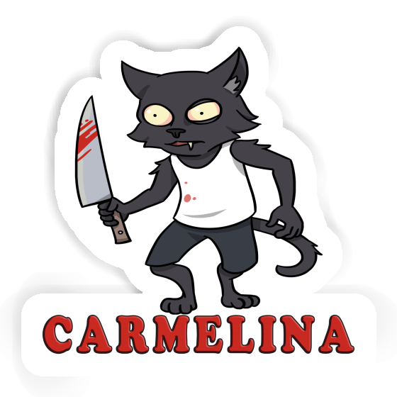 Autocollant Chat psychopathe Carmelina Notebook Autocollant Chat psychopathe Carmelina Gift package Image