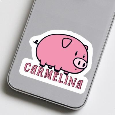 Carmelina Autocollant Cochon Carmelina Autocollant Cochon Image