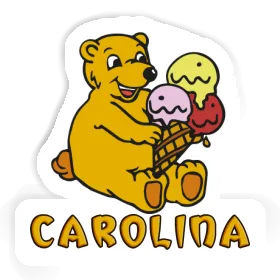 Eiscreme-Bär Sticker Carolina Image