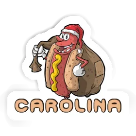Carolina Sticker Hot Dog Image