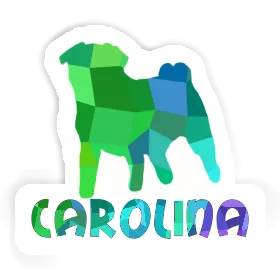 Mops Aufkleber Carolina Image