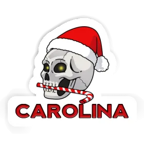 Aufkleber Weihnachtstotenkopf Carolina Image