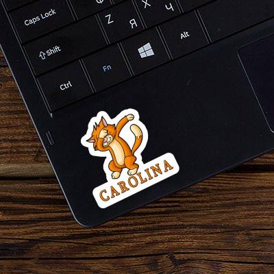 Carolina Sticker Dabbing Cat Carolina Sticker Dabbing Cat Image