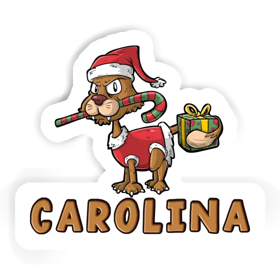 Autocollant Carolina Chat de Noël Laptop Autocollant Carolina Chat de Noël Laptop Image