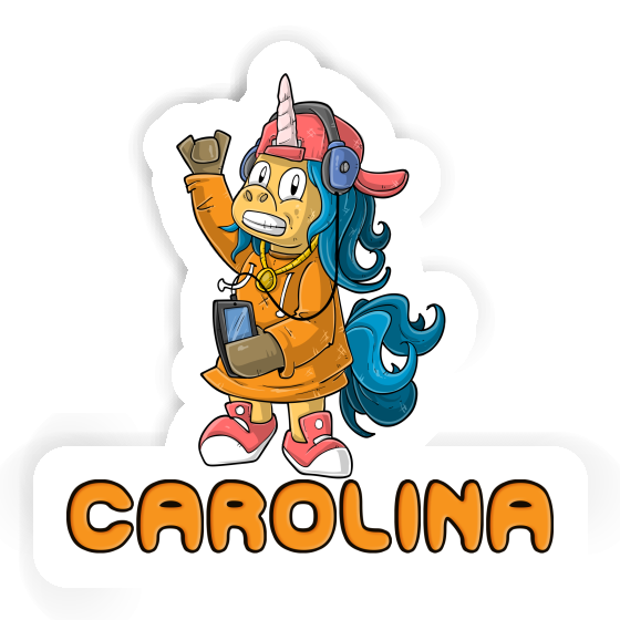 Sticker Carolina Hip-Hop Einhorn Notebook Sticker Carolina Hip-Hop Einhorn Notebook Image