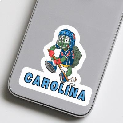 Sticker Carolina Hockey Player Notebook Sticker Carolina Hockey Player Gift package Image