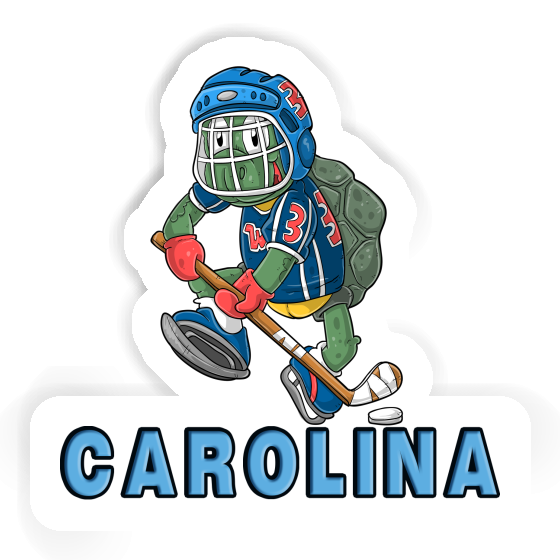 Sticker Carolina Hockey Player Notebook Sticker Carolina Hockey Player Gift package Image