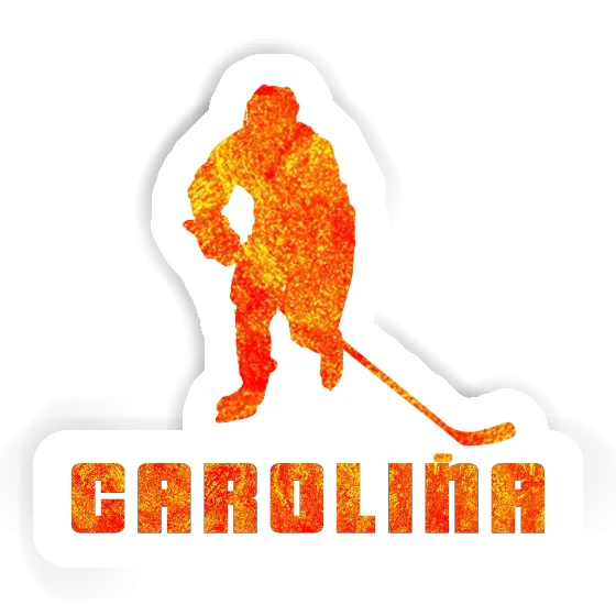 Carolina Aufkleber Eishockeyspieler Carolina Aufkleber Eishockeyspieler Image