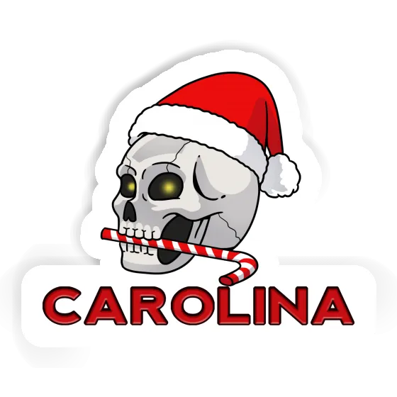 Aufkleber Weihnachtstotenkopf Carolina Notebook Aufkleber Weihnachtstotenkopf Carolina Gift package Image