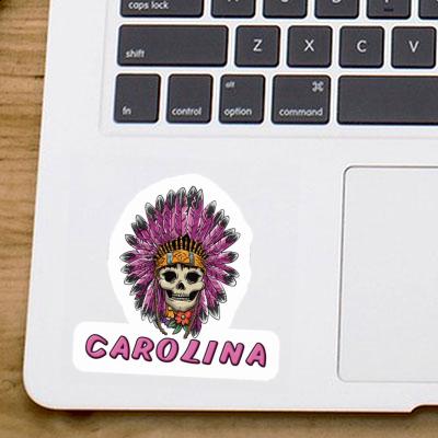 Aufkleber Frauen Totenkopf Carolina Image
