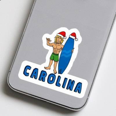 Carolina Aufkleber Weihnachtssurfer Image