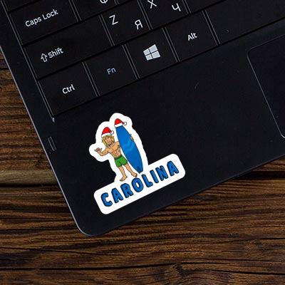 Carolina Aufkleber Weihnachtssurfer Notebook Image