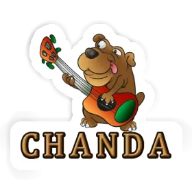 Chanda Aufkleber Gitarrist Image