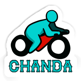 Aufkleber Motorradfahrer Chanda Image