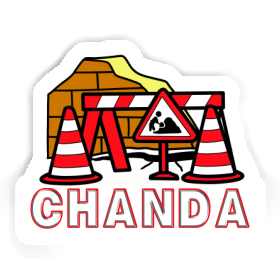 Sticker Road Construction Chanda Image