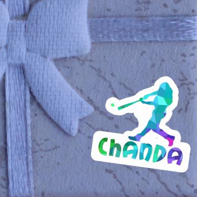 Joueur de baseball Autocollant Chanda Notebook Image