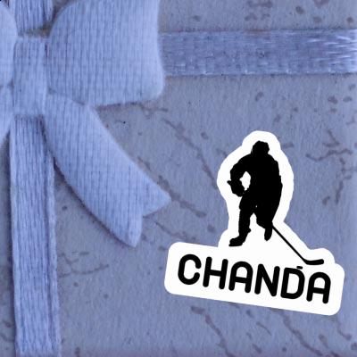 Hockey Player Sticker Chanda Notebook Image