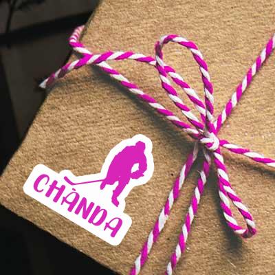 Hockey Player Sticker Chanda Gift package Image