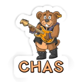 Chas Autocollant Ours rockeur Image