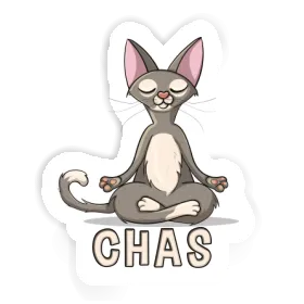 Chas Autocollant Chat de yoga Image