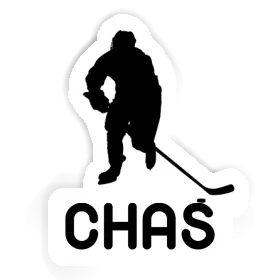 Autocollant Joueur de hockey Chas Image