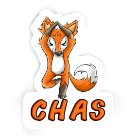 Autocollant Yoga Renard Chas Image