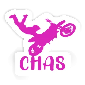 Chas Autocollant Motocrossiste Image