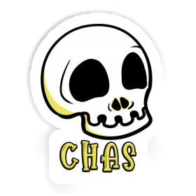 Chas Autocollant Tête de mort Image